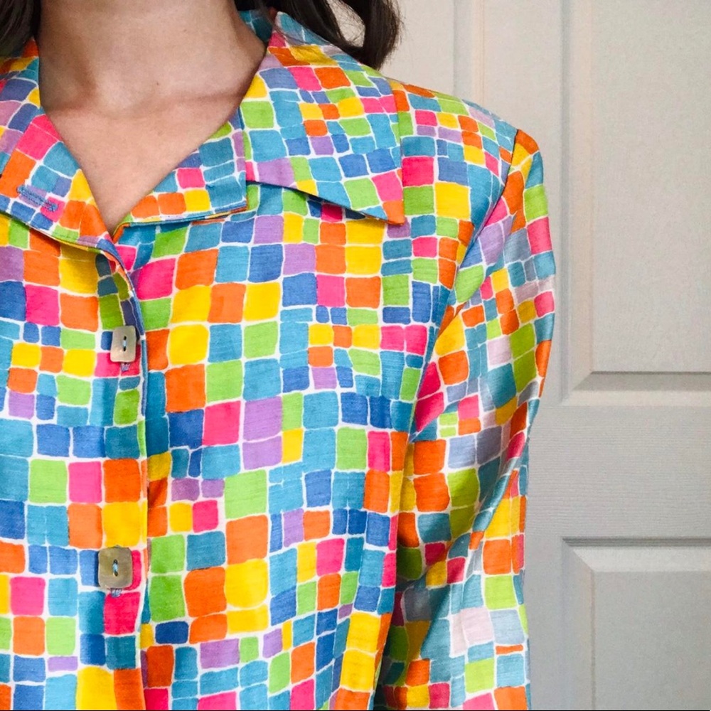 Vintage colorful button up